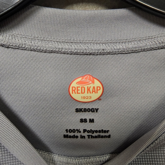 NWOT Red kap Short Sleeve Steel Gray Polyester T Shirt Size M - Picture 5 of 5